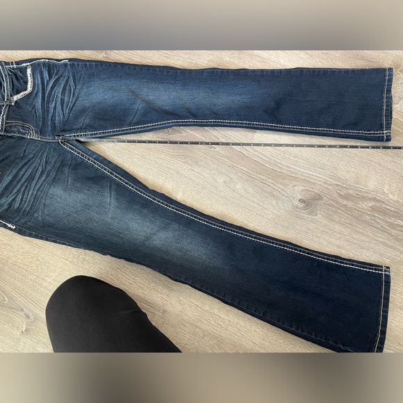 Apollo Jeans Size 5/6 Dark Wash Womens Bootcut Embellished Jeans - Picture 2 of 10